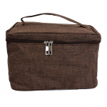 10007 - BROWN SQUARE COSMETIC BAG