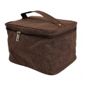 10007 - BROWN SQUARE COSMETIC BAG