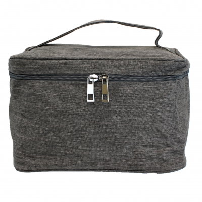 10007 - GREY SQUARE COSMETIC BAG