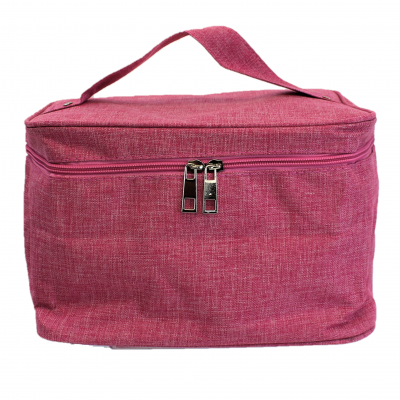 10007 - HOT PINK SQUARE COSMETIC BAG