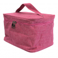 10007 - HOT PINK SQUARE COSMETIC BAG