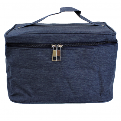 10007 - NAVY SQUARE COSMETIC BAG