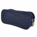 10008 - NAVY SMALL DOUBLE ZIPPER COSMETIC BAG