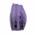 10008 - PURPLE SMALL DOUBLE ZIPPER COSMETIC BAG