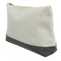 10009- GREY AND WHITE COSMETIC POUCH