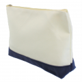 10009- NAVY AND WHITE COSMETIC POUCH