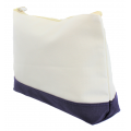 10009- PURPLE AND WHITE COSMETIC POUCH