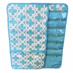 32607-AQUA QUATREFOIL DESIGN JEWELRY ORGANIZER (MINIMUM 6)