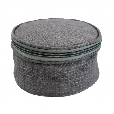 9267 - GREY COSMETIC OR JEWELRY BAG 