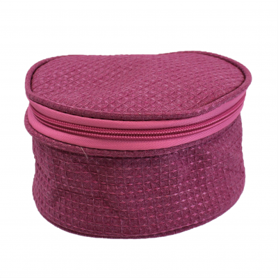 9267 - HOT PINK COSMETIC OR JEWELRY BAG 