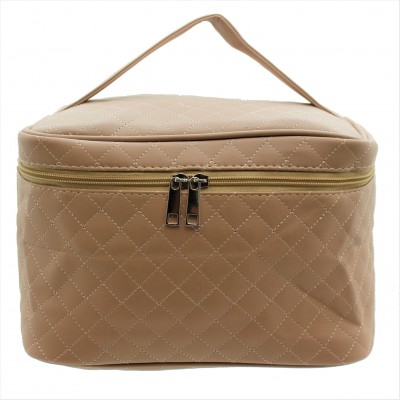 9269 - BEIGE SOLID COSMETIC BAG