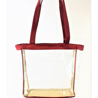 9170-RED LINING TRANSPARENT BAG