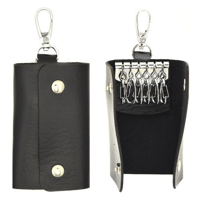 SW181131 - BLACK LEATHER / MULTI KEY CHAIN HOLDER