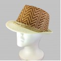 1804 - 12 PIECES CHEVRON DESIGN STRAW HAT (6 COLORS)