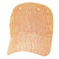 32518 - RED COTTON SEER SUCKER CAP (MINIMUM 2)