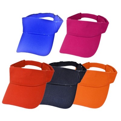 181343 - 12 PIECES COTTON VISOR CAP (5 COLORS)