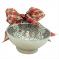 6102- SWIRL DESIGN ORNAMENT CHRISTMAS BOWL AND SPOON