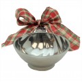 6104- WAVE DESIGN ORNAMENT CHRISTMAS BOWL AND SPOON