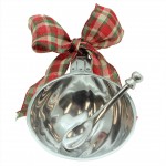 6104- WAVE DESIGN ORNAMENT CHRISTMAS BOWL AND SPOON