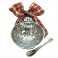 6103- ZIG ZAG DESIGN ORNAMENT CHRISTMAS BOWL AND SPOON